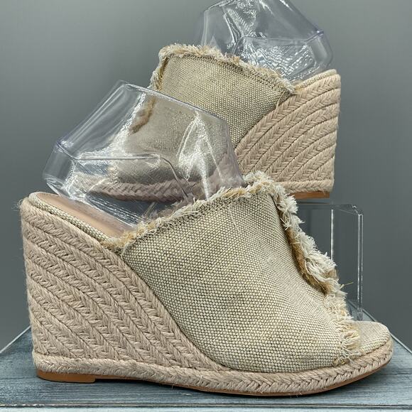 Fashion to Figure Women’s Estella Wedges Beige Size 7W - Picture 1 of 10